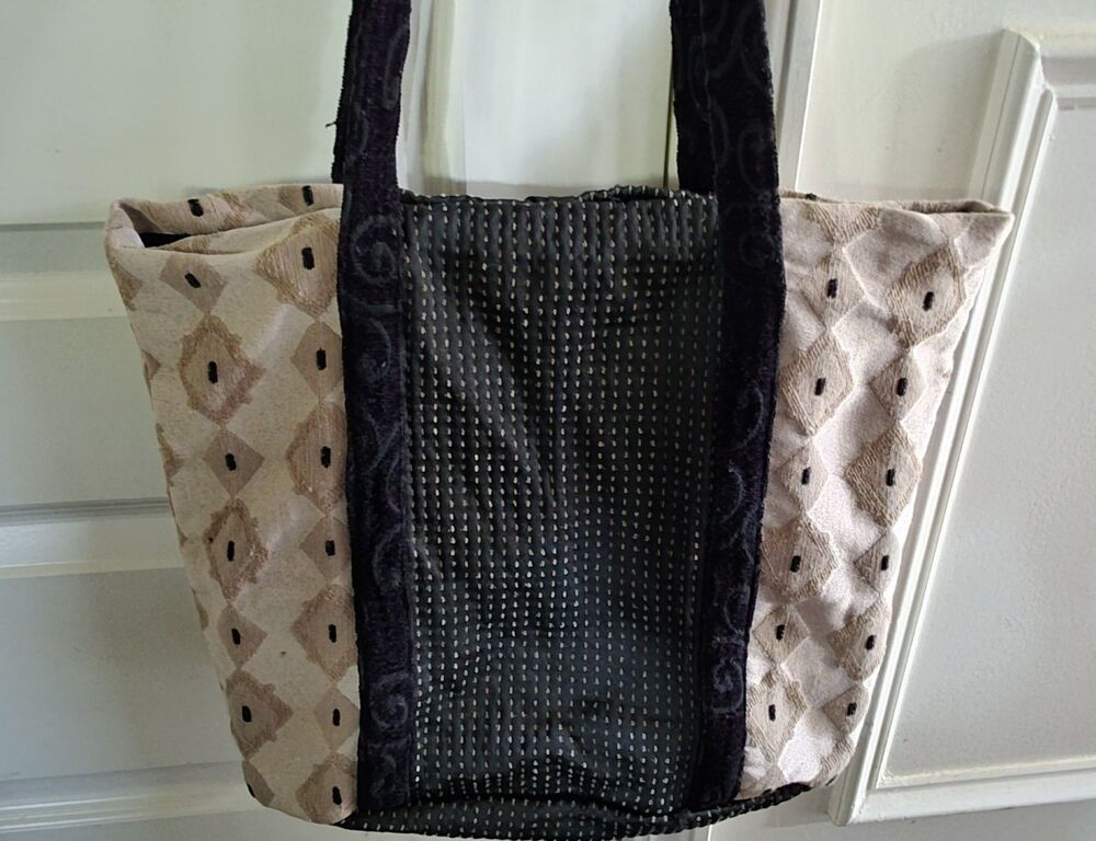 Coach Patchwork / Hobo Bag Purse With a Coach Scarf - Picture 9 of 13